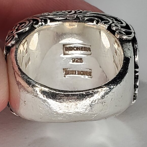 Lori Bonn Rose Quartz Sterling Silver Ring, Size 6.25 - Picture 5 of 8